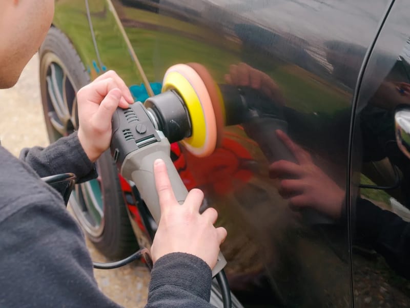 Paint correction — machine polishing swirl removal